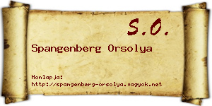 Spangenberg Orsolya névjegykártya